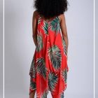 Vestido picos palmeras