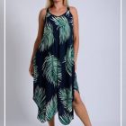 Vestido picos palmeras
