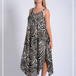 Vestido Picos Cebra