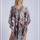 Poncho Botones Flecos