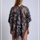 Poncho Botones Flecos