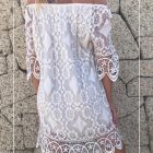 Vestido Croche Mangas