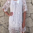 Vestido Croche Mangas