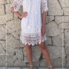 Vestido Croche Mangas