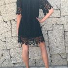 Vestido Croche Mangas