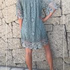 Vestido Croche Mangas