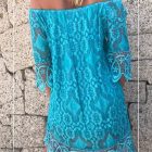 Vestido Croche Mangas