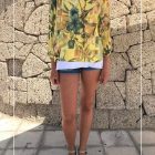 Blusa Doble Flores con Collar