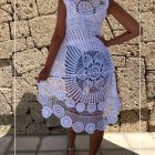 Blusa Larga-Corta Croche