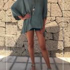 Blusa Manga Larga con Collar