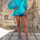 Blusa Manga Ancha Seda
