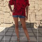 Camiseta Algodón Flores