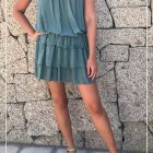 Ruffled Bell Silhouette Dress