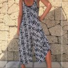 Flowered Jumpsuit with Asymmetric Hem