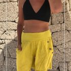 Linen Shorts with Elastic Waist