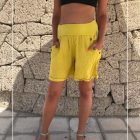 Linen Shorts with Elastic Waist