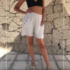 Linen Shorts with Elastic Waist