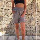 Linen Shorts with Elastic Waist