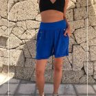 Linen Shorts with Elastic Waist