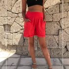 Linen Shorts with Elastic Waist