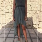Strappy Asymmetric Crochet Dress