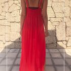 Strappy Asymmetric Crochet Dress