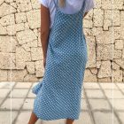 Long Polka Dot Dress with T-Shirt