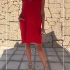 V Neck Linen Dress