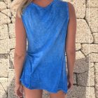 Sleeveless Pleat Blouse