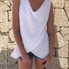 Sleeveless Pleat Blouse