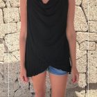 Sleeveless Pleat Blouse