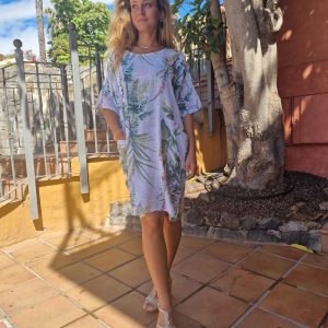 Vestido Lino Floral